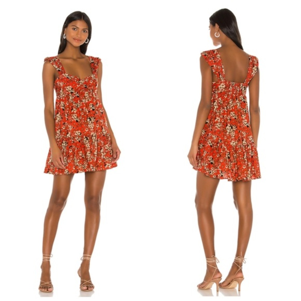 Free People pattern play babydoll mini dress
